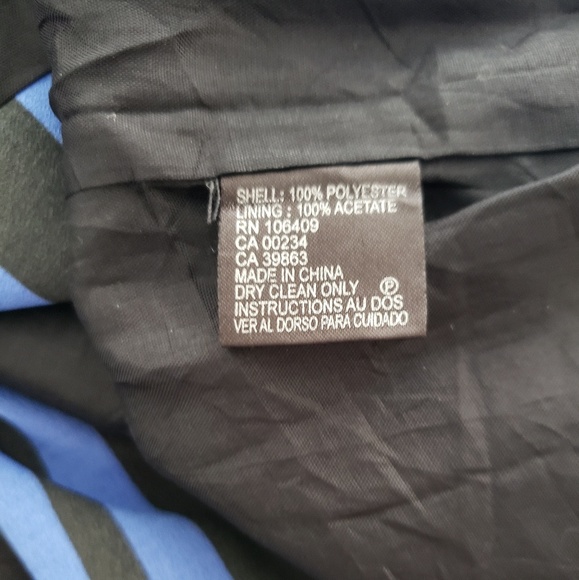 TAHARI BLUE AND BLACK  DRESS - Picture 7 of 7